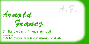 arnold francz business card